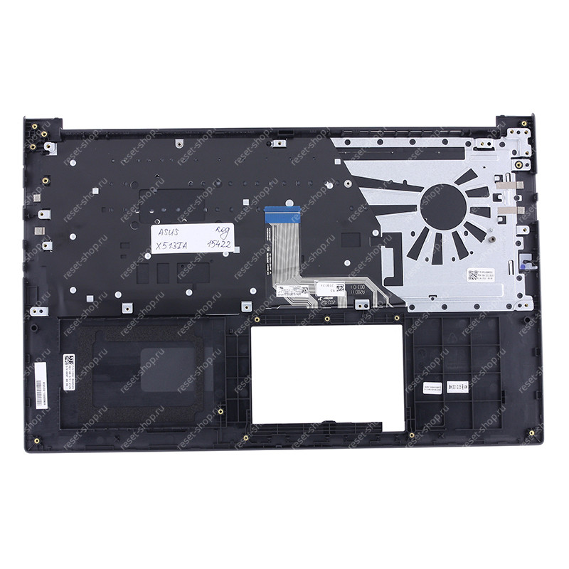 Клавиатура для ноутбука ASUS X513IA топкейс тёмно-серый, клавиши чёрные