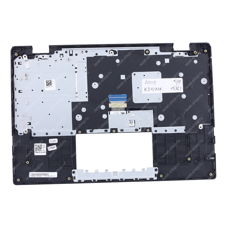 Клавиатура для ноутбука ASUS E210MA топкейс тёмно-синий, клавиши черные