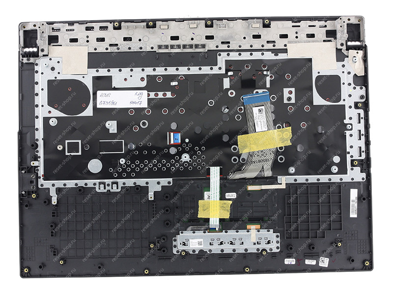 Клавиатура для ноутбука ASUS G731GU топкейс черный, клавиши черные с подсветкой НЕМЕЦКАЯ