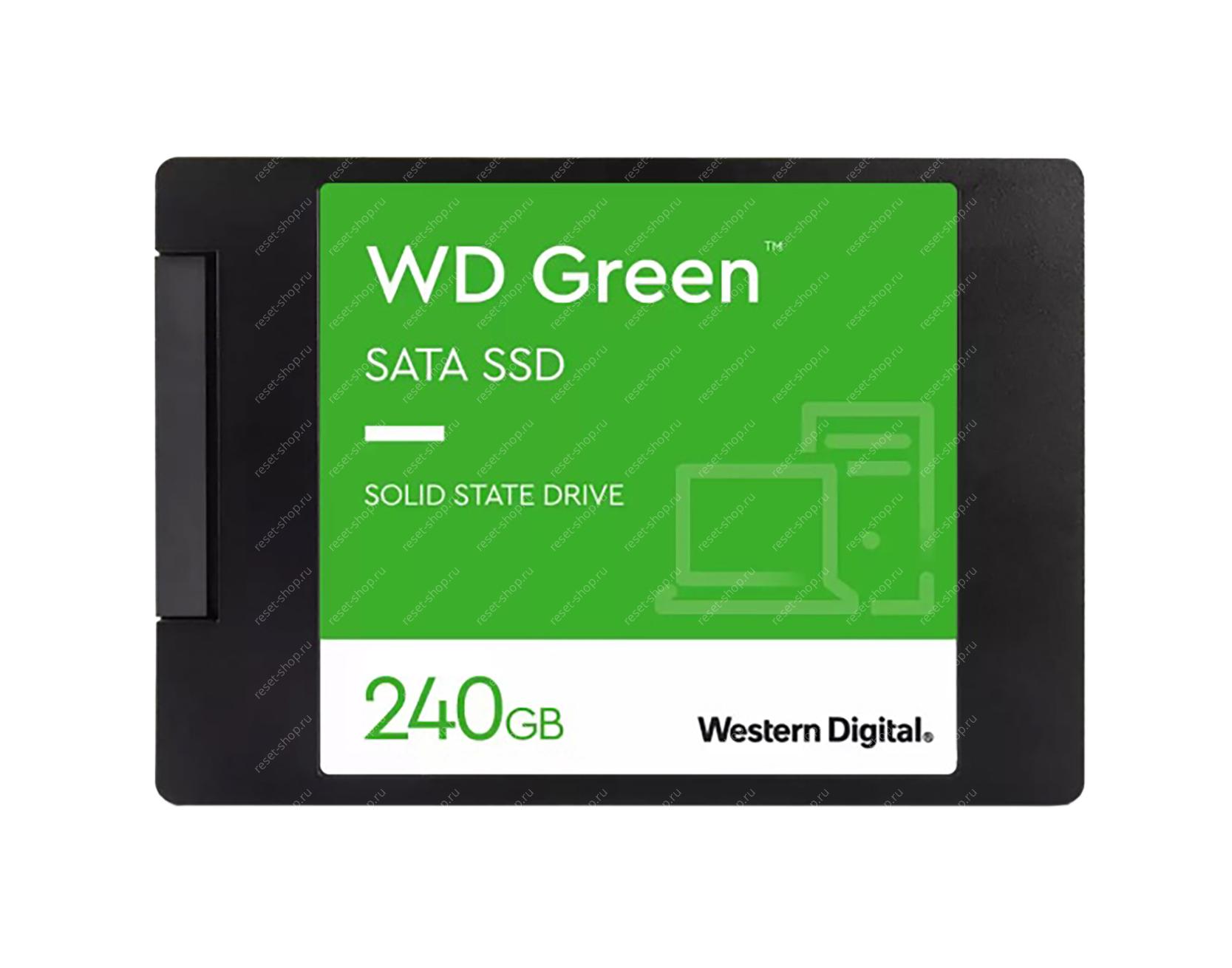 SSD накопитель 240Гб (2.5", SATA3) WD Green WDS240G3G0A (чипы 3D TLC) SSD накопитель 240Гб (2.5", SATA3) WD Green WDS240G3G0A (чипы 3D TLC)