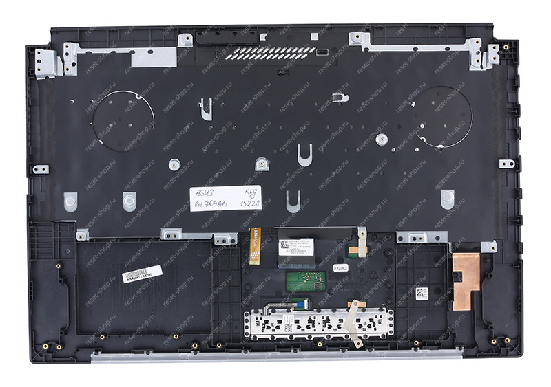 Клавиатура для ноутбука ASUS GL704GM топкейс черный, клавиши черные с подсветкой