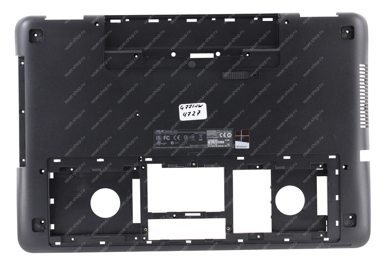 Корпус Б/У ASUS G771JW часть D (Нижняя часть) черный Корпус Б/У ASUS G771JW часть D (Нижняя часть) черный
