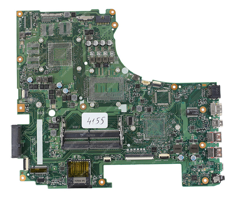 Мат.плата ASUS GL753VD rev. 2.0 неисправная на запчасти ДОНОР без разъема WLAN Мат.плата ASUS GL753VD rev. 2.0 неисправная на запчасти ДОНОР без разъема WLAN