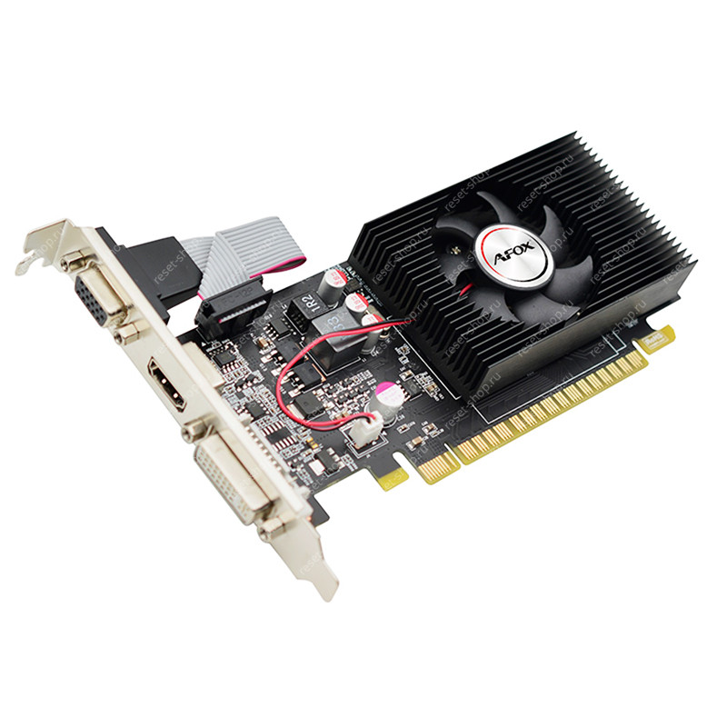 Видеокарта PCIeX AFOX GeForce GT730 (4Гб GDDR3 128 бит) DVI-I, HDMI, VGA Видеокарта PCIeX AFOX GeForce GT730 (4Гб GDDR3 128 бит) DVI-I, HDMI, VGA