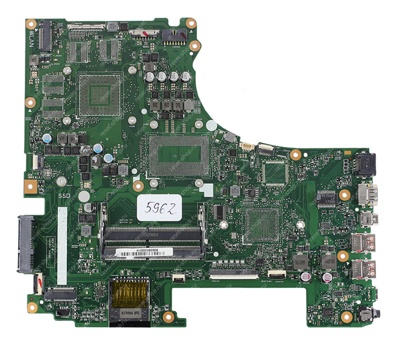 Мат.плата ASUS GL753VD rev. 2.0 неисправная на запчасти ДОНОР поврежден разъем HDD Мат.плата ASUS GL753VD rev. 2.0 неисправная на запчасти ДОНОР поврежден разъем HDD