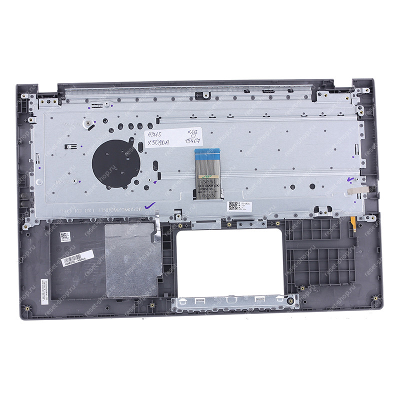 Клавиатура для ноутбука ASUS X509DA топкейс сиреневый, клавиши чёрные с подсветкой Клавиатура для ноутбука ASUS X509DA топкейс сиреневый, клавиши чёрные с подсветкой