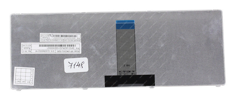 Клавиатура для ноутбука ASUS Eee PC 1201 рамка серебристая, клавиши черные Клавиатура для ноутбука ASUS Eee PC 1201 рамка серебристая, клавиши черные