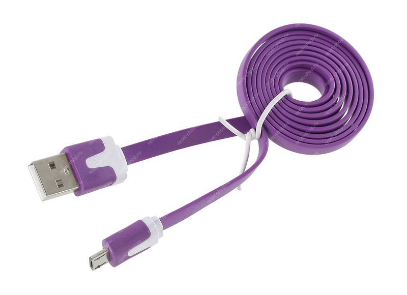 Кабель соединительный USB - microUSB длиной 1 метр / цветной