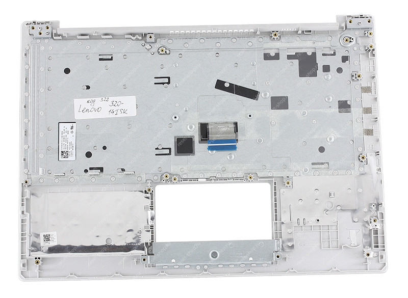Клавиатура для ноутбука Б/У Lenovo IdeaPad 320-14ISK топкейс светло-серый клавиши серые, без тачпада