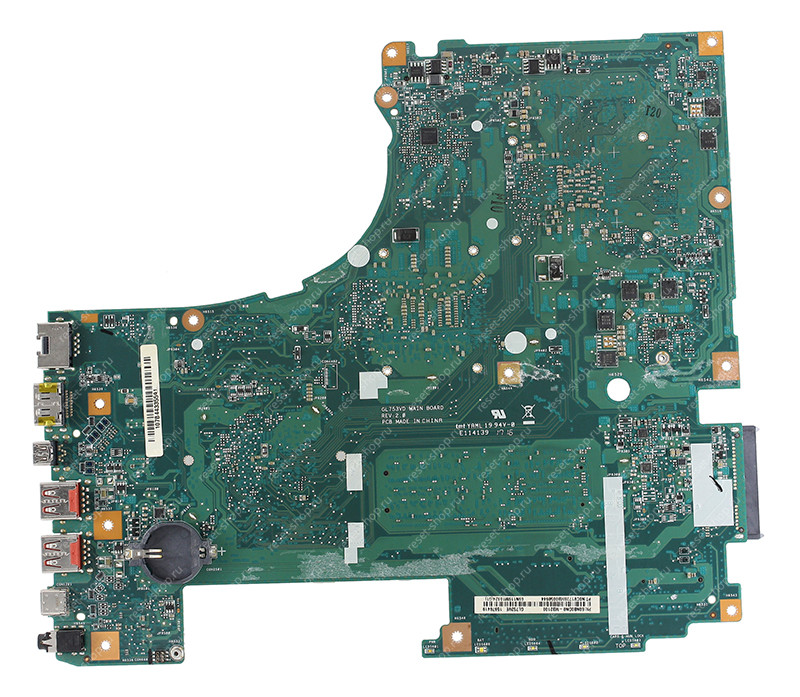 Мат.плата ASUS GL753VD rev. 2.0 неисправная на запчасти ДОНОР без мультиконтроллера