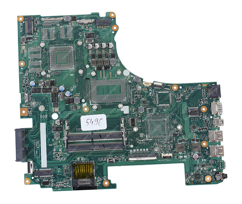 Мат.плата ASUS GL753VD rev. 2.0 неисправная на запчасти ДОНОР без мультиконтроллера