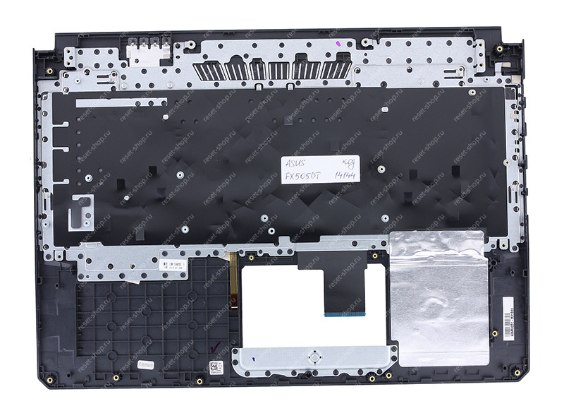 Клавиатура для ноутбука ASUS FX505DT топкейс черный, клавиши черные с подсветкой 8 pin НЕМЕЦКАЯ Клавиатура для ноутбука ASUS FX505DT топкейс черный, клавиши черные с подсветкой 8 pin НЕМЕЦКАЯ