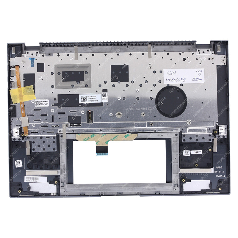 Клавиатура для ноутбука ASUS UX5400EG топкейс темно-синий, клавиши синие с подсветкой Клавиатура для ноутбука ASUS UX5400EG топкейс темно-синий, клавиши синие с подсветкой