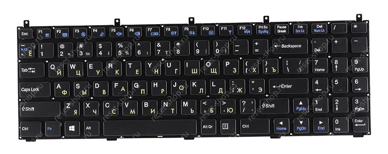 Клавиатура для ноутбука DNS W765S без рамки черная US Enter Клавиатура для ноутбука DNS W765S без рамки черная US Enter