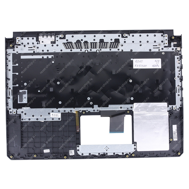 Клавиатура для ноутбука ASUS FX505DT топкейс чёрный, клавиши чёрные с подсветкой 8 pin АНГЛИЙСКАЯ Клавиатура для ноутбука ASUS FX505DT топкейс чёрный, клавиши чёрные с подсветкой 8 pin АНГЛИЙСКАЯ