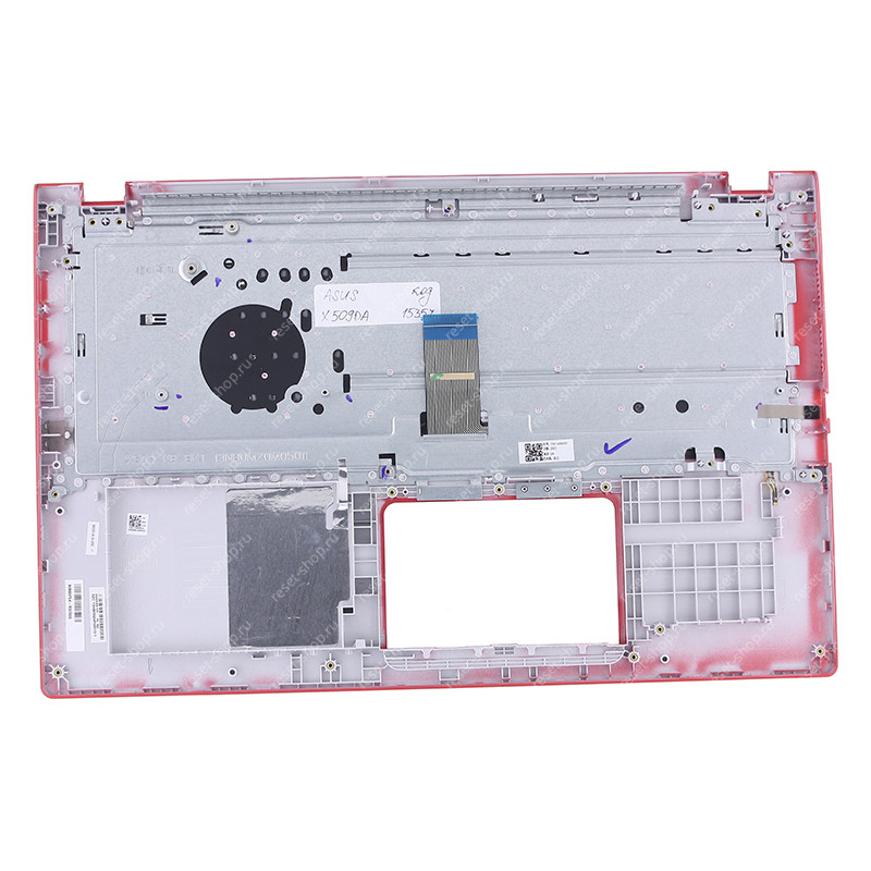 Клавиатура для ноутбука ASUS X509DA топкейс красный, клавиши чёрные с подсветкой Клавиатура для ноутбука ASUS X509DA топкейс красный, клавиши чёрные с подсветкой