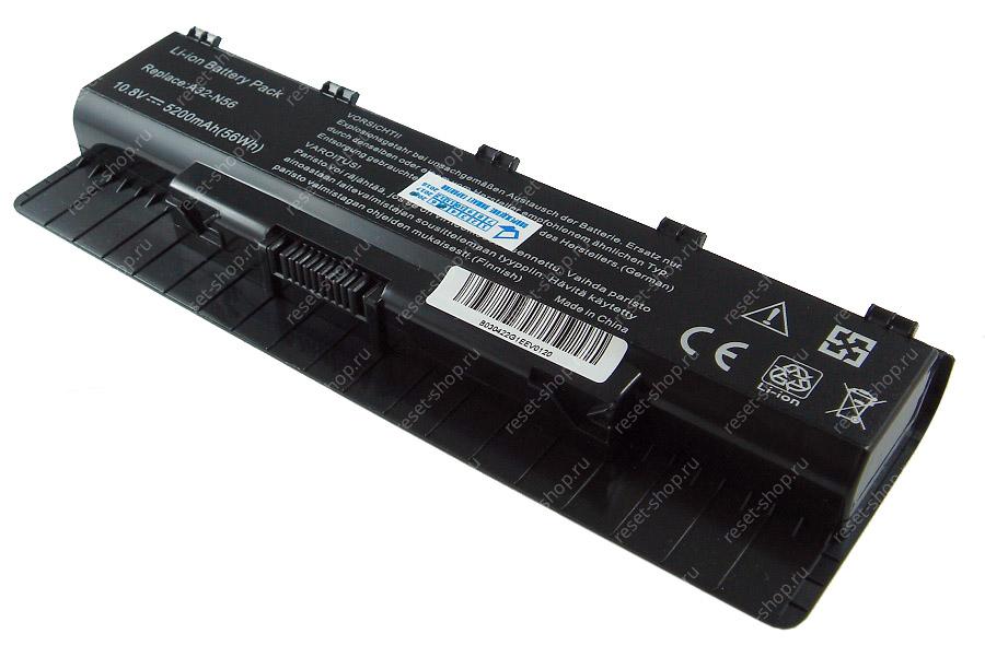 АКБ для ноутбука ASUS (A31-N56) / 10.8V, 5200mAh / N56 N76 черная АКБ для ноутбука ASUS (A31-N56) / 10.8V, 5200mAh / N56 N76 черная
