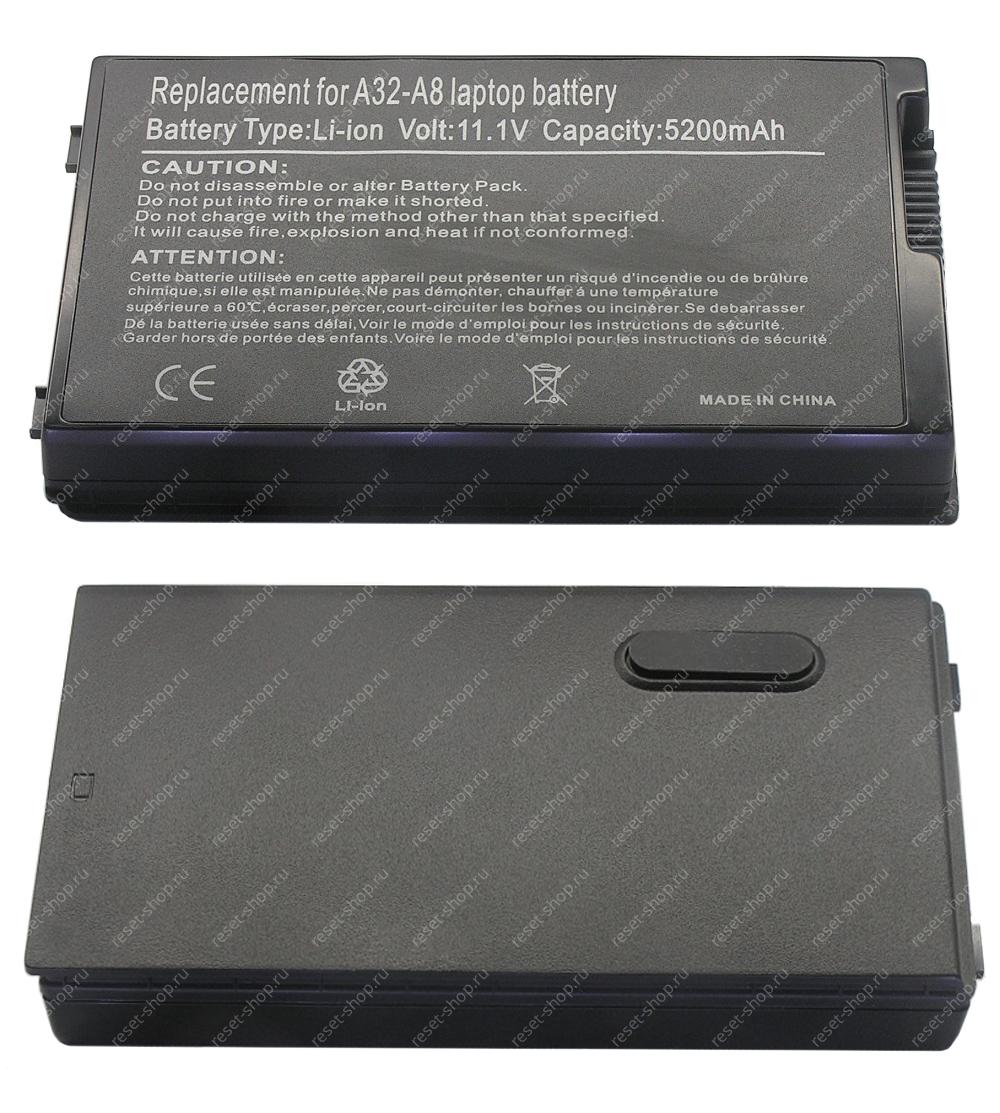 АКБ для ноутбука Asus (A32-A8) / 11.1V, 5200mAh / A8, F8, X80 черная АКБ для ноутбука Asus (A32-A8) / 11.1V, 5200mAh / A8, F8, X80 черная