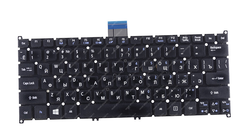 Клавиатура для ноутбука Б/У Acer Aspire V5-131 без рамки черная Клавиатура для ноутбука Б/У Acer Aspire V5-131 без рамки черная