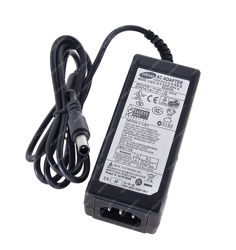 Блок питания для монитора 14V/1.79A (6.5x4.4) (с разъемом под ПК EURO кабель) Блок питания для монитора 14V/1.79A (6.5x4.4) (с разъемом под ПК EURO кабель)