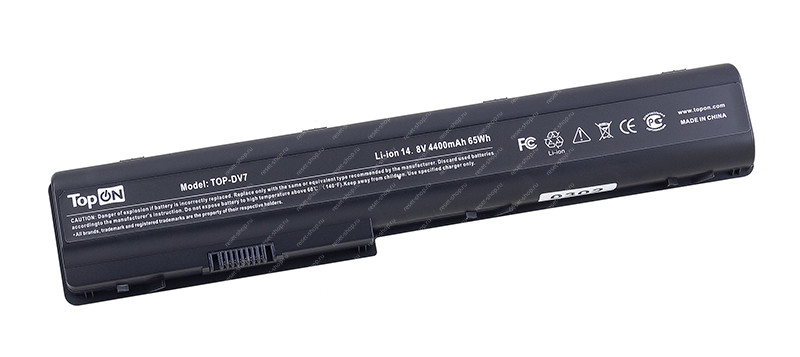 АКБ для ноутбука HP (HSTNN-IB75) TopON / 14.8V, 4400mAh / Pavilion DV7-1000 черная АКБ для ноутбука HP (HSTNN-IB75) TopON / 14.8V, 4400mAh / Pavilion DV7-1000 черная