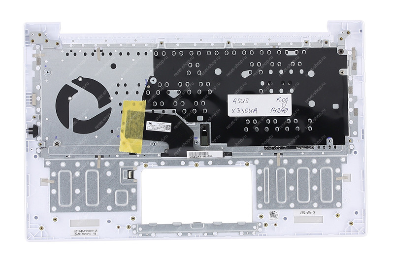 Клавиатура для ноутбука ASUS X330UA топкейс серебристый, клавиши серебристые с подсветкой Клавиатура для ноутбука ASUS X330UA топкейс серебристый, клавиши серебристые с подсветкой