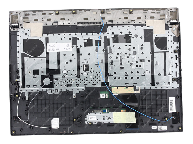 Клавиатура для ноутбука ASUS G732LWS топкейс черный, клавиши черные с подсветкой