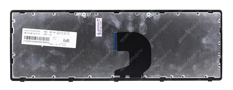 Клавиатура для ноутбука Lenovo IdeaPad Z500 черная с серебристой рамкой Клавиатура для ноутбука Lenovo IdeaPad Z500 черная с серебристой рамкой