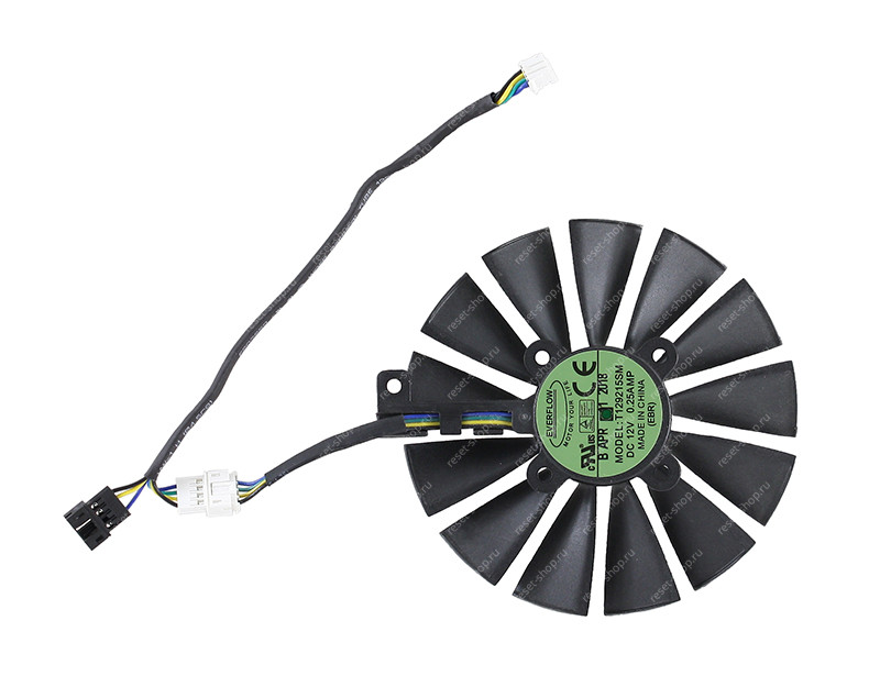 Вентилятор для видеокарты Б/У ASUS ROG Strix RX580 / DUAL-RX580-4G левый Вентилятор для видеокарты Б/У ASUS ROG Strix RX580 / DUAL-RX580-4G левый