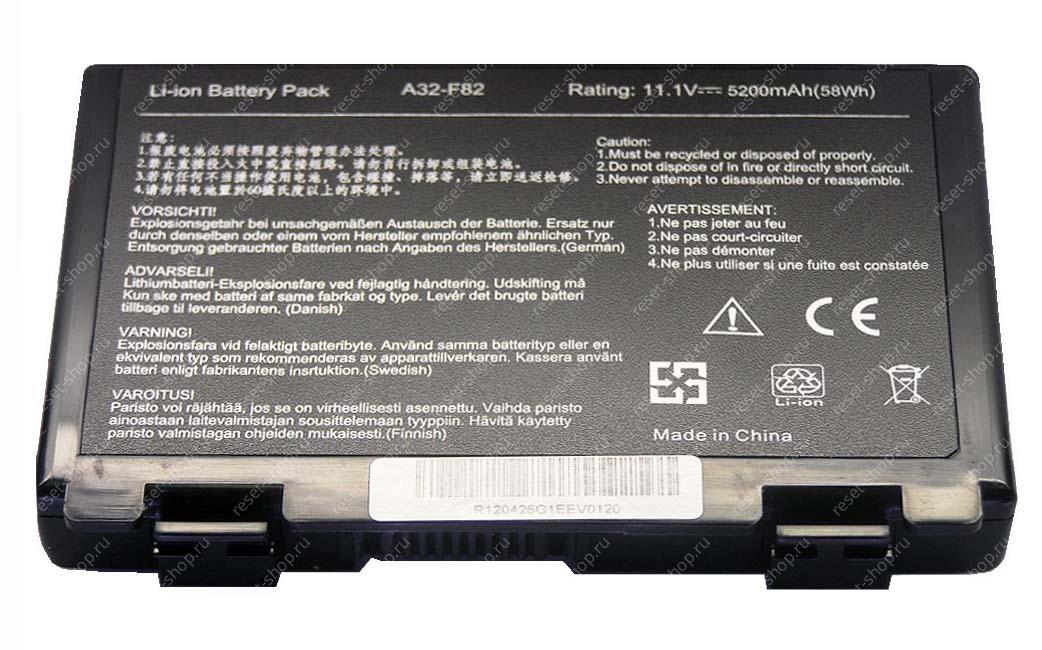 АКБ для ноутбука ASUS (A32-F82) / 11.1V, 5200mAh / F82, K40, K50 черная АКБ для ноутбука ASUS (A32-F82) / 11.1V, 5200mAh / F82, K40, K50 черная