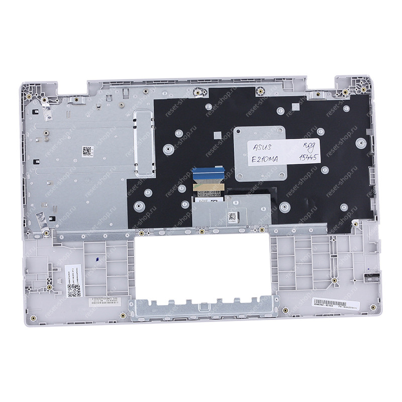 Клавиатура для ноутбука ASUS E210MA топкейс серебристый, клавиши чёрные