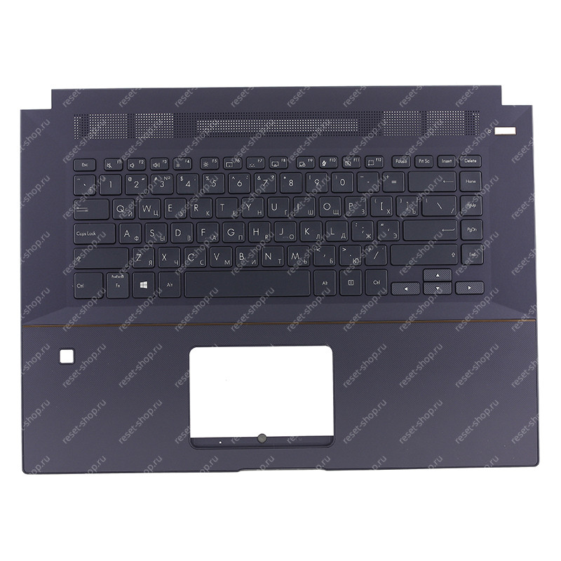 Клавиатура для ноутбука ASUS W700GV топкейс сиреневый, клавиши синие с подсветкой