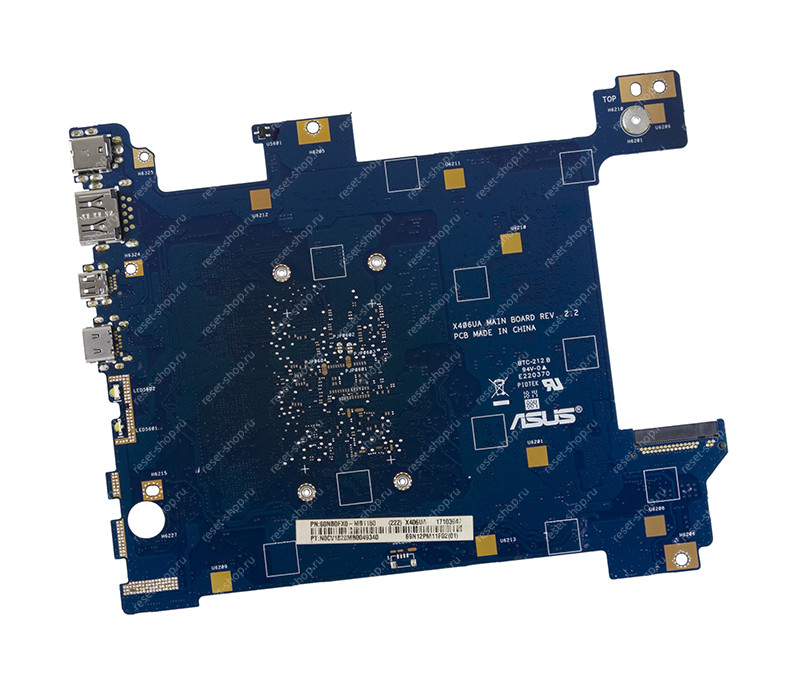 Материнская плата ноутбука ASUS X406UA (процессор I3-7100U, ОЗУ 4Гб) / УЦЕНКА