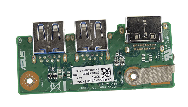 Плата интерфейсная Б/У ASUS N56VV Rev 2.0 (HDMI, 2x USB3.0)