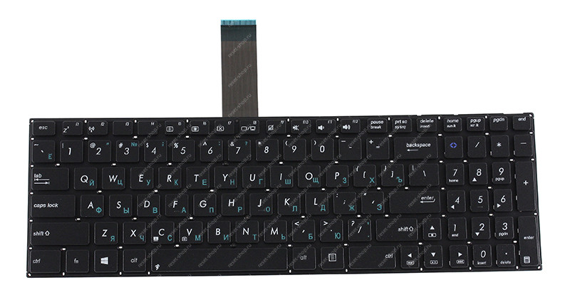 Клавиатура для ноутбука Asus K56CM R505C черная без рамки Клавиатура для ноутбука Asus K56CM R505C черная без рамки