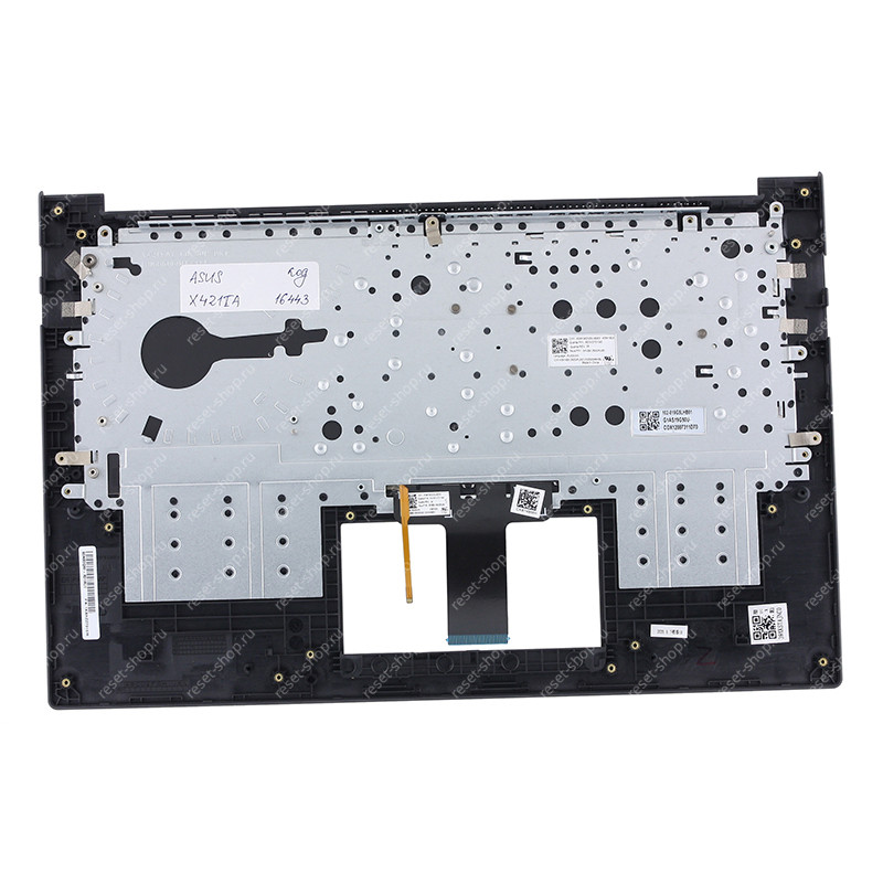 Клавиатура для ноутбука ASUS X421IA топкейс тёмно-серый, клавиши чёрные с подсветкой Клавиатура для ноутбука ASUS X421IA топкейс тёмно-серый, клавиши чёрные с подсветкой