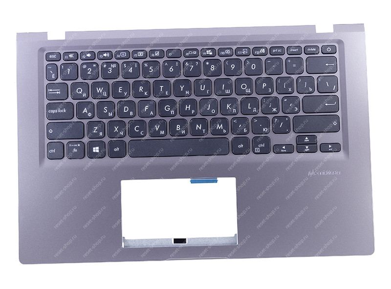 Клавиатура для ноутбука ASUS X415JA топкейс тёмно-серый, клавиши чёрные 90NB0ST2-R33RU0