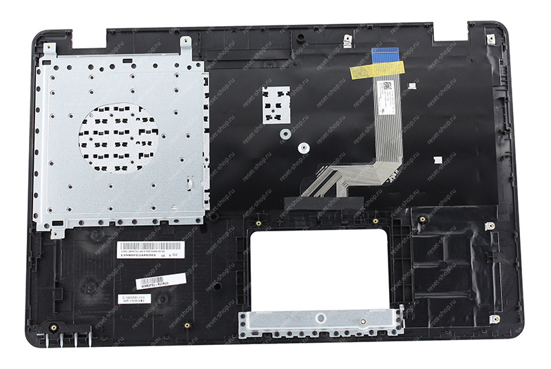 Клавиатура для ноутбука ASUS X542UR топкейс серебристо-сиреневый, клавиши черные, без подсветки