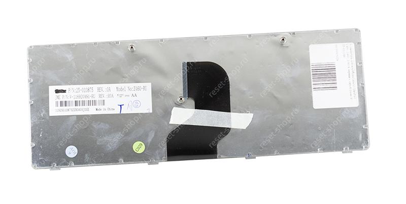 Клавиатура для ноутбука Lenovo IdeaPad Z450 черная с серой рамкой Клавиатура для ноутбука Lenovo IdeaPad Z450 черная с серой рамкой