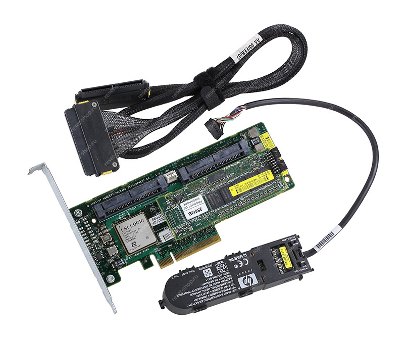 RAID контроллер сервера Б/У HP ML370 R05 (кэш 256Мб) с батарейкой и кабелем подключения RAID контроллер сервера Б/У HP ML370 R05 (кэш 256Мб) с батарейкой и кабелем подключения