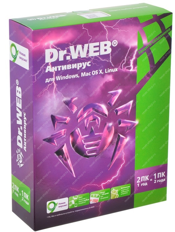 ПО Антивирус Dr.Web для Windows 1ПК, 1 год / 11 версия