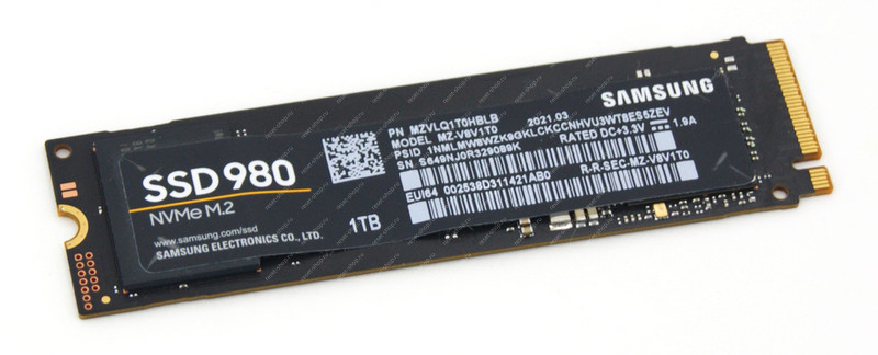 SSD накопитель Б/У 1Тб (M.2 2280 NVMe) Samsung MZVLQ1T0HBLB (чипы 3D TLC)