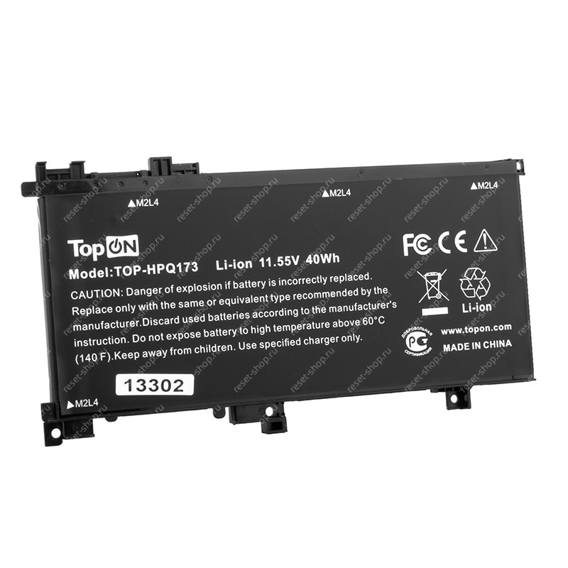 АКБ для ноутбука HP (HSTNN-OB7T) TopON / 11.55V, 3500mAh / 15-bc черная