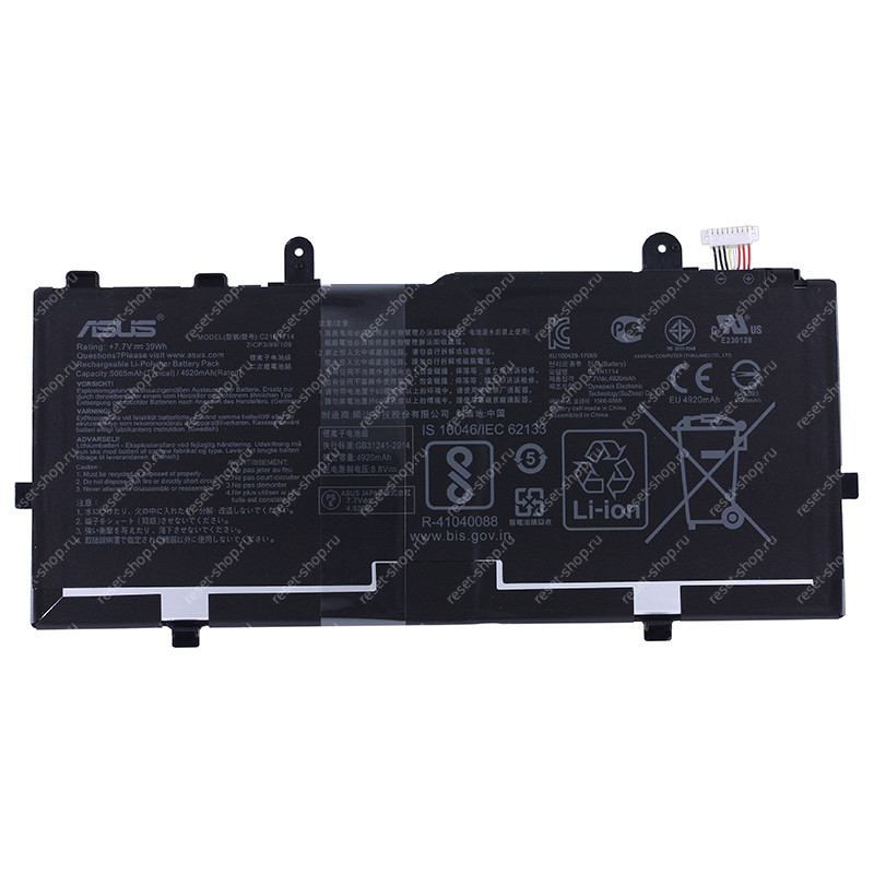 АКБ для ноутбука ASUS (C21N1714) ORIGINAL / 7.7V, 5065mAh / TP401NA черная