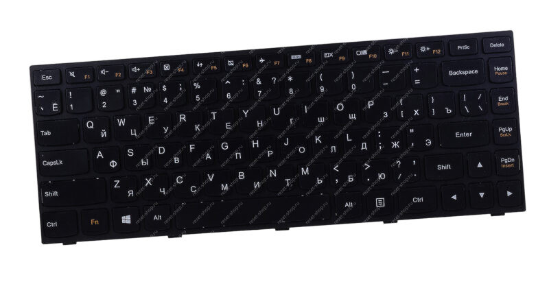 Клавиатура для ноутбука Lenovo IdeaPad G40-70 черная с рамкой
