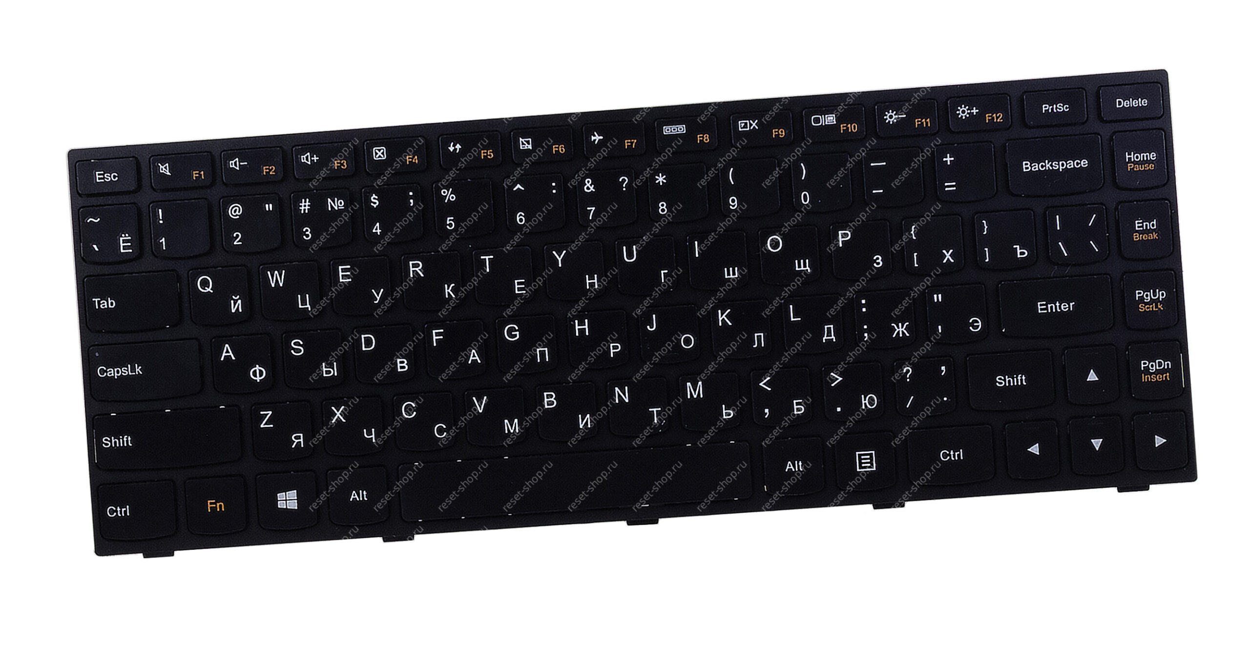 Клавиатура для ноутбука Lenovo IdeaPad G40-70 черная с рамкой