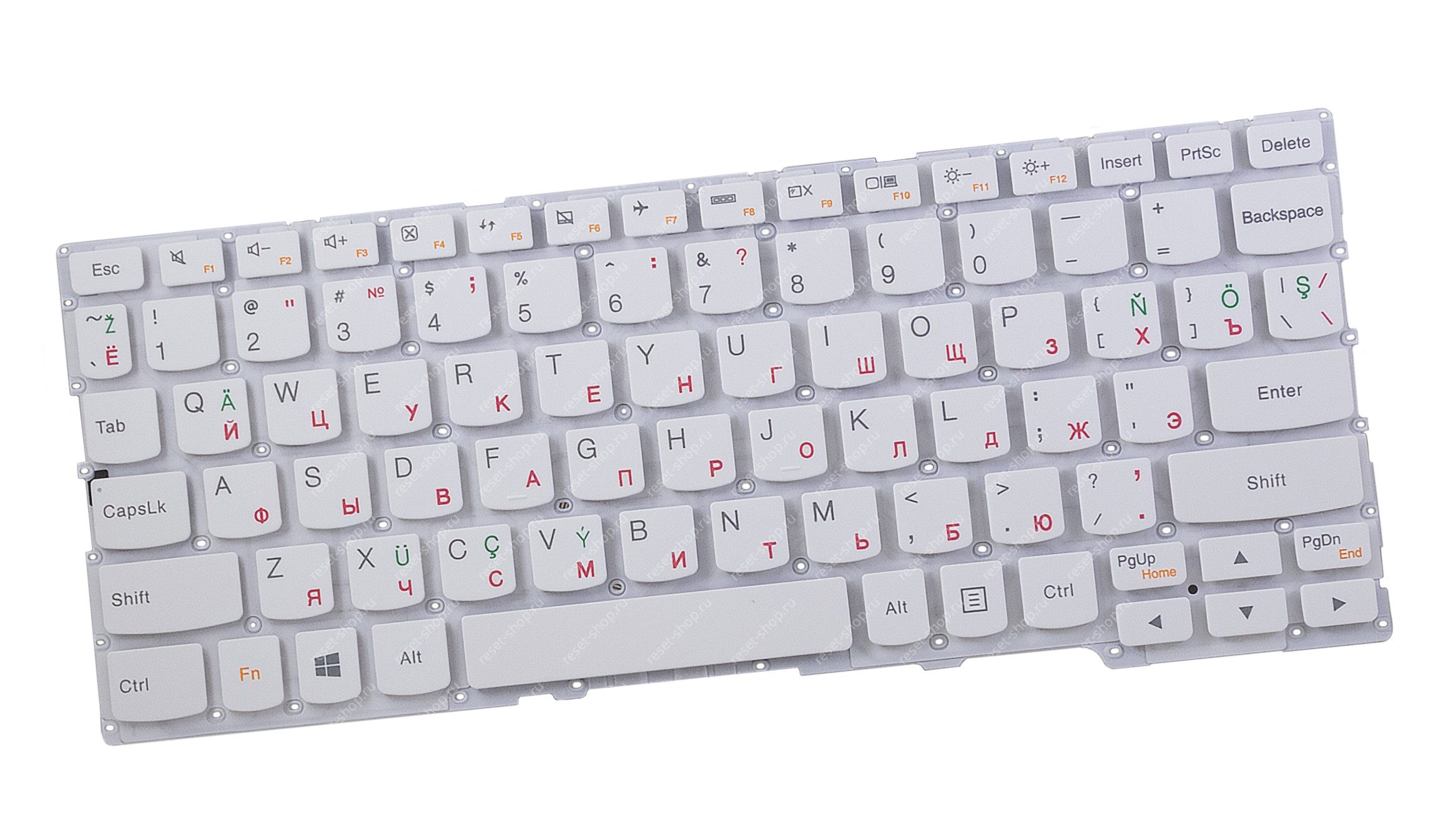 Клавиатура для ноутбука Lenovo IdeaPad 300-11IBR белая с рамкой