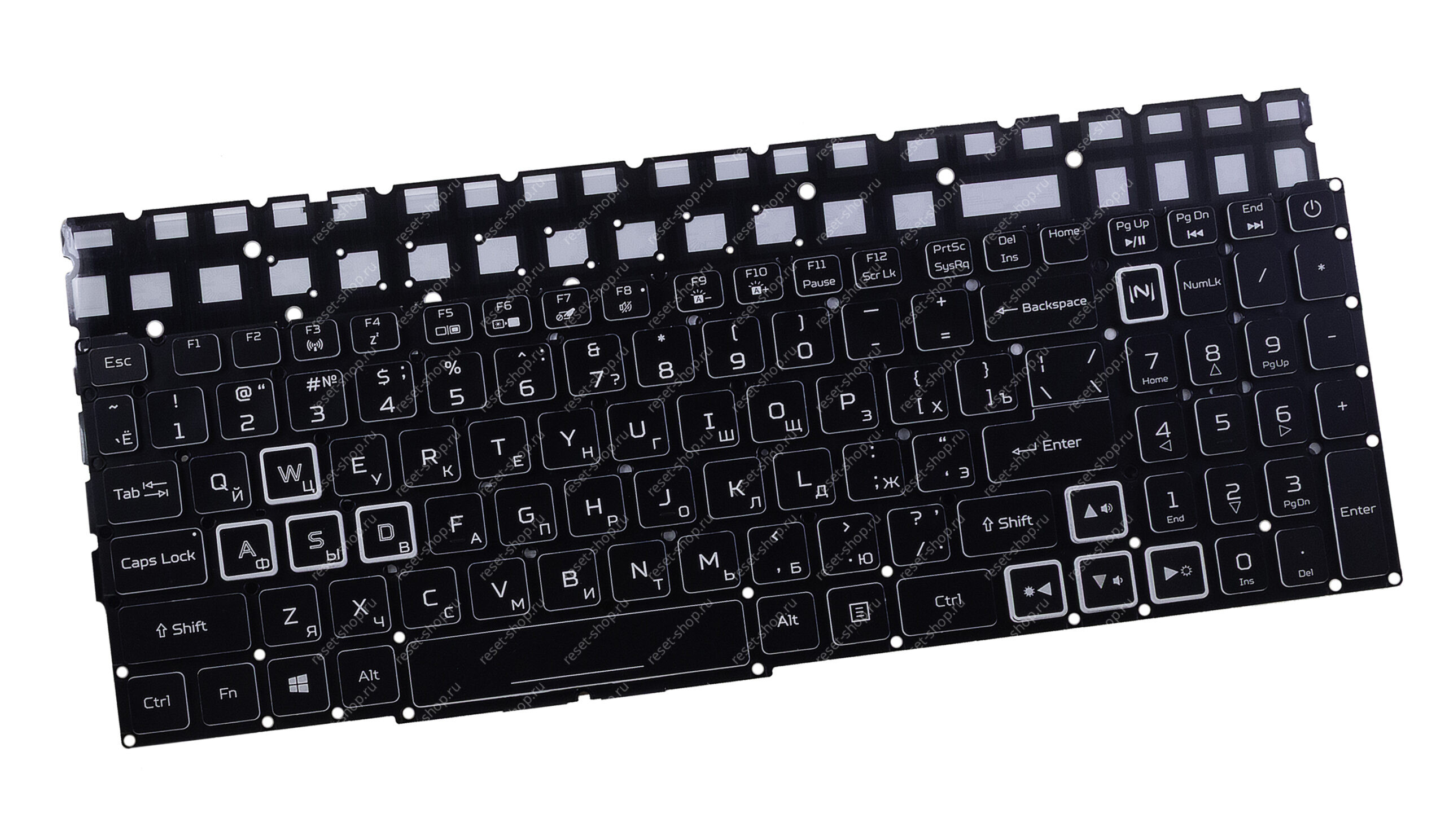 Клавиатура для ноутбука Acer Nitro 5 AN517-57 с подсветкой