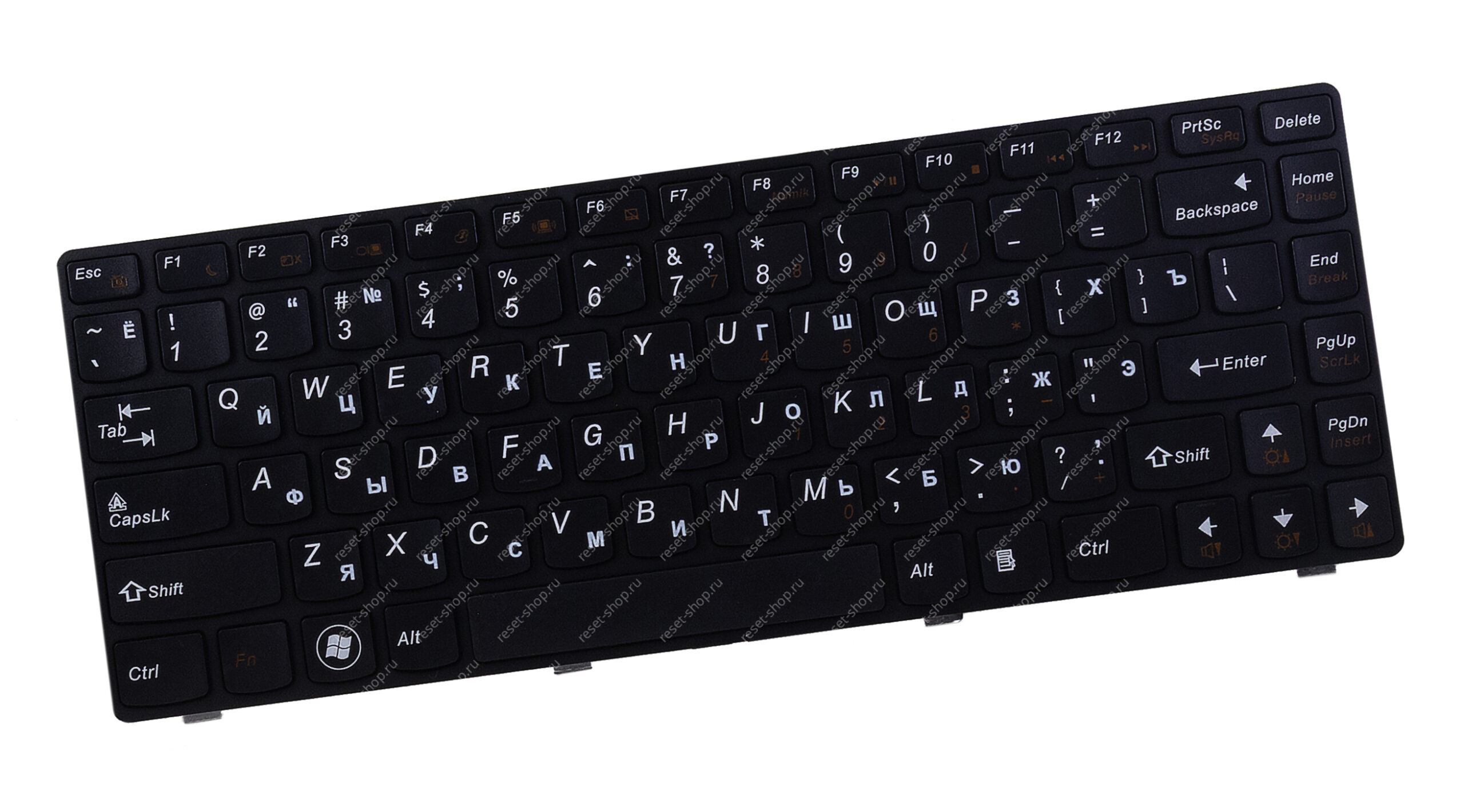 Клавиатура для ноутбука Lenovo IdeaPad Z450 черная с черной рамкой