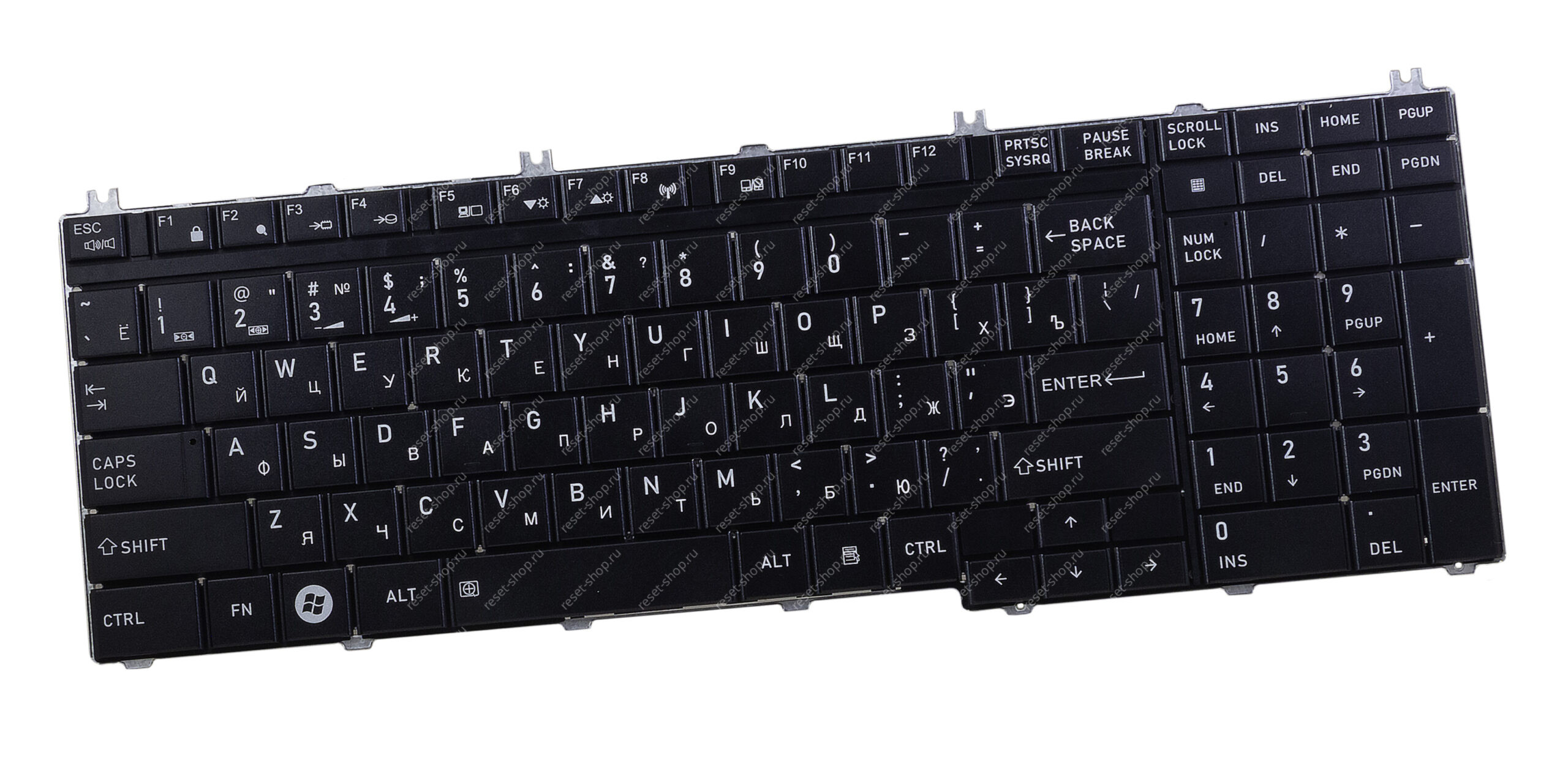 Клавиатура для ноутбука Toshiba Satellite A500 без рамки черная